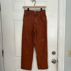 Everlane way high jeans in rust